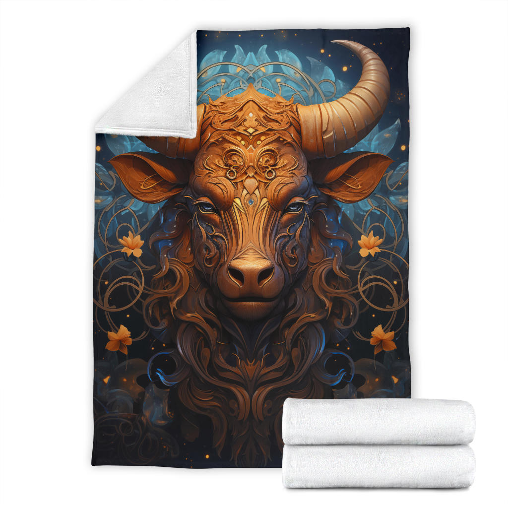 Taurus Zodiac Mysterious Blanket, Bull Zodiac Sign, Taurus Zodiac Gifts, Taurus Throw Blanket