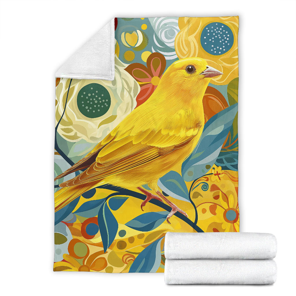 Canary bird Blanket, Trippy Psychedelics Canary bird Fleece Blanket, Canary bird Throw Blanket, Canary bird Gifts