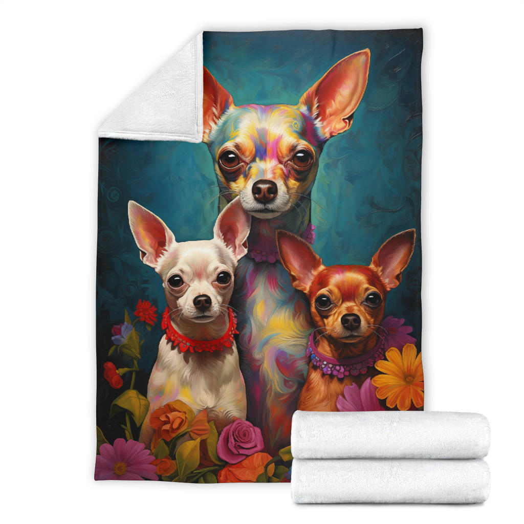 Chihuahua Family Blanket, Chihuahua Blanket, Chihuahua Throw Blanket, Chihuahua, Chihuahua Gifts