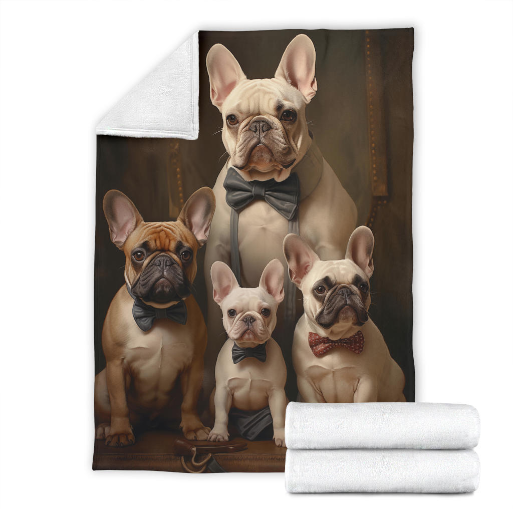 French Bulldog Family Blanket, French Bulldog Throw Blanket, French Bulldog Gifts, French Bulldog Fleece Blanket