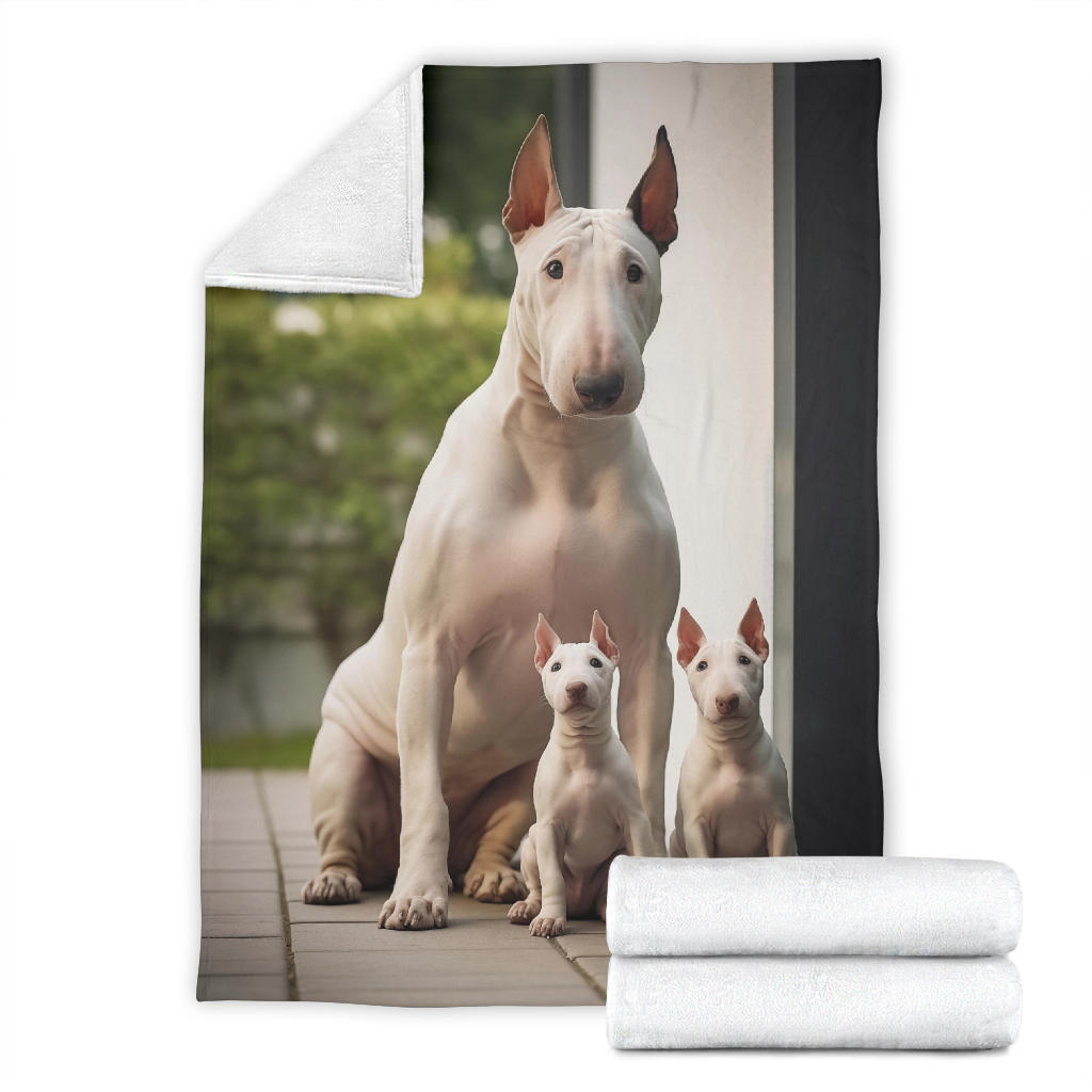 Bull Terrier Family Blanket, Bull Terrier Blanket, Bull Terrier Throw Blanket, Bull Terrier, Bull Terrier Gift