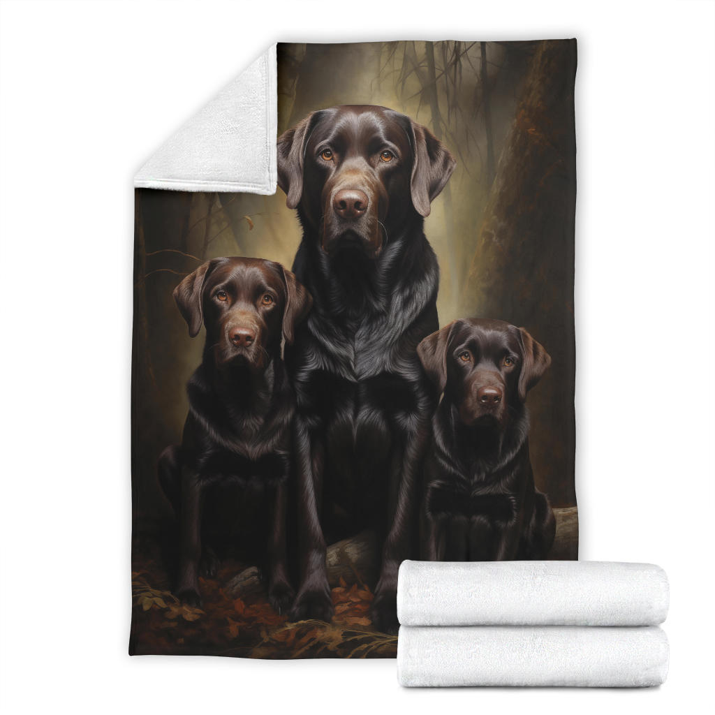 Labrador Retriever Family Blanket, Labrador Retriever Throw Blanket, Labrador Retriever Gifts, Labrador Retriever Fleece Blanket