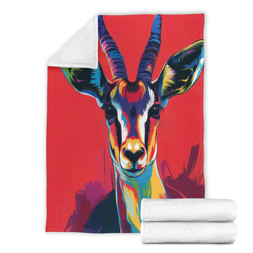 Gazelle animal Blanket, Trippy Psychedelics Gazelle animal Fleece Blanket, Gazelle animal Throw Blanket, Gazelle animal Gifts