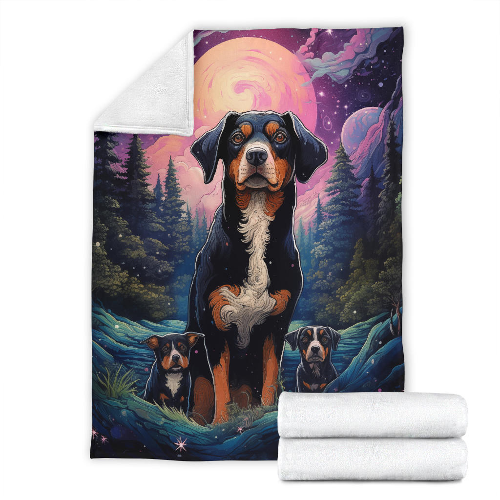 Entlebucher Mountain Blanket, Trippy Psychedelics Entlebucher Mountain Fleece Blanket, Entlebucher Mountain Throw Blanket, Entlebucher Mountain Gifts