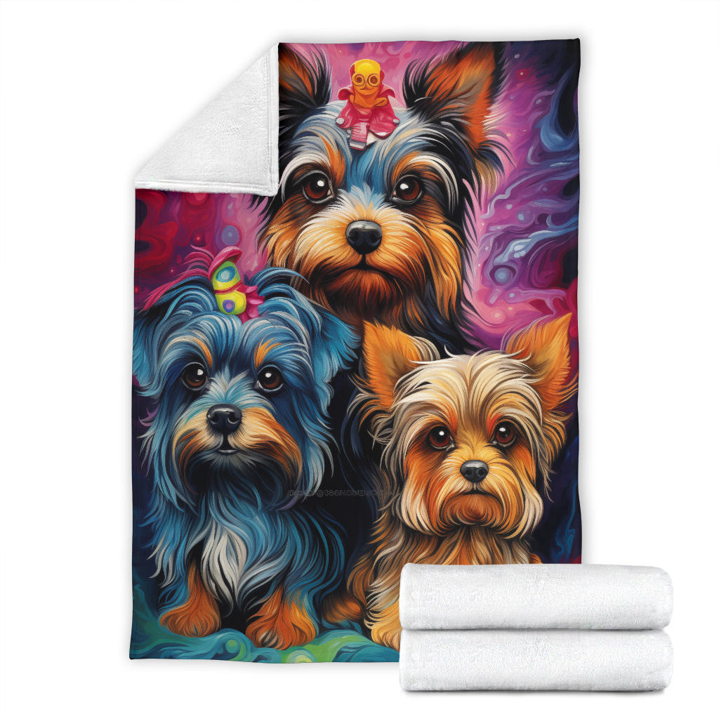 Biewer Terri Blanket, Trippy Psychedelics Biewer Terri Fleece Blanket, Biewer Terri Throw Blanket, Biewer Terri Gifts