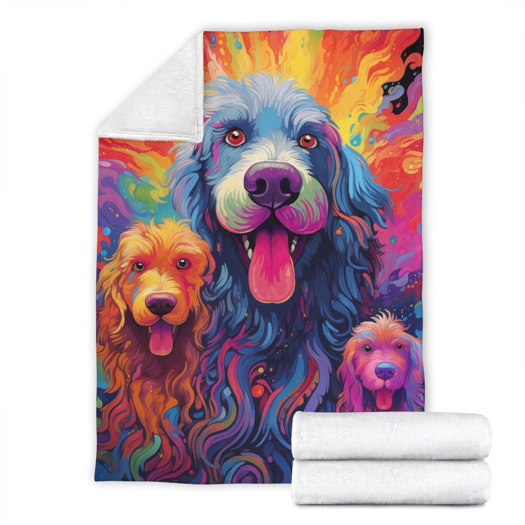 Bergamasco Sheepdog Blanket, Trippy Psychedelics Bergamasco Sheepdog Fleece Blanket, Bergamasco Sheepdog Throw Blanket, Bergamasco Sheepdog Gifts