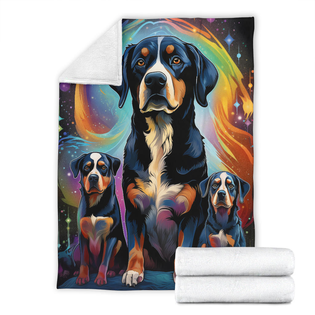 Entlebucher Mountain Blanket, Trippy Psychedelics Entlebucher Mountain Fleece Blanket, Entlebucher Mountain Throw Blanket, Entlebucher Mountain Gifts