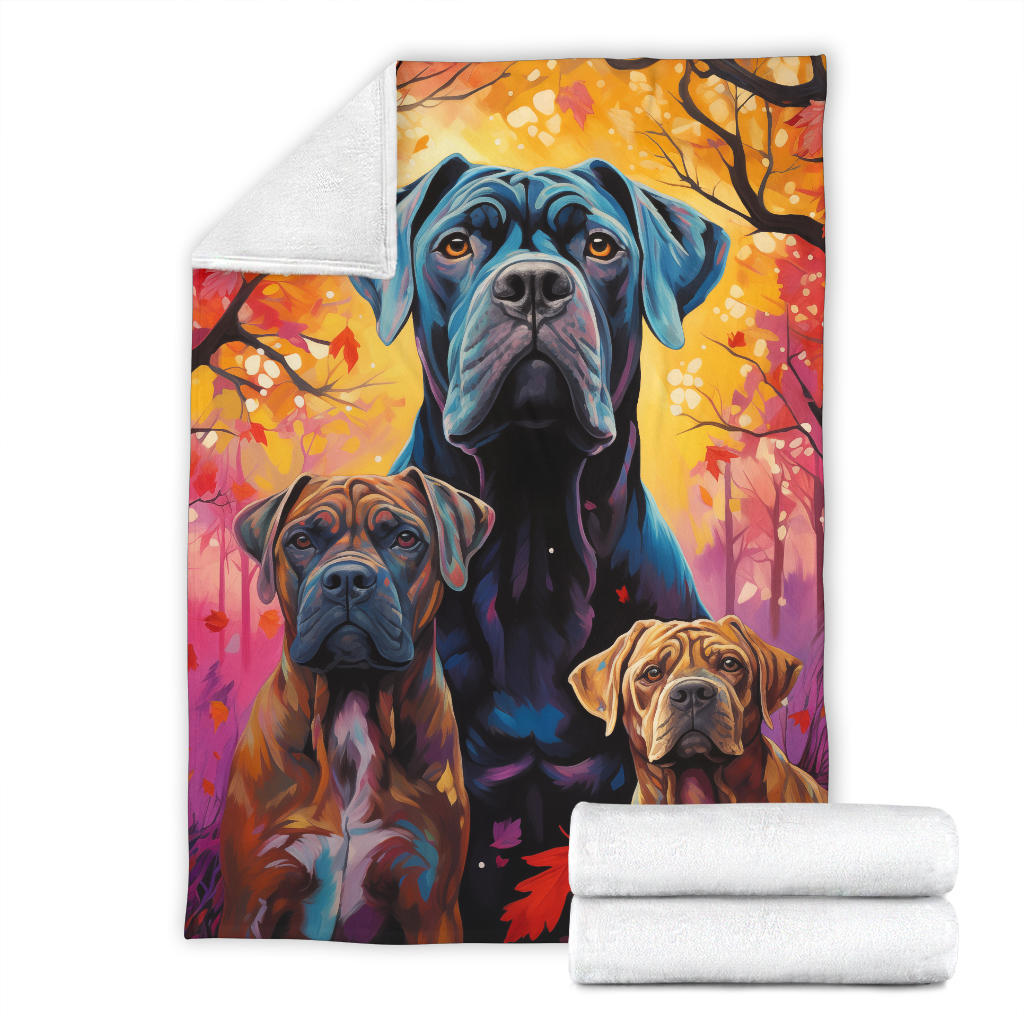 Cane Corso Blanket, Trippy Psychedelics Cane Corso Fleece Blanket, Cane Corso Throw Blanket, Cane Corso Gifts