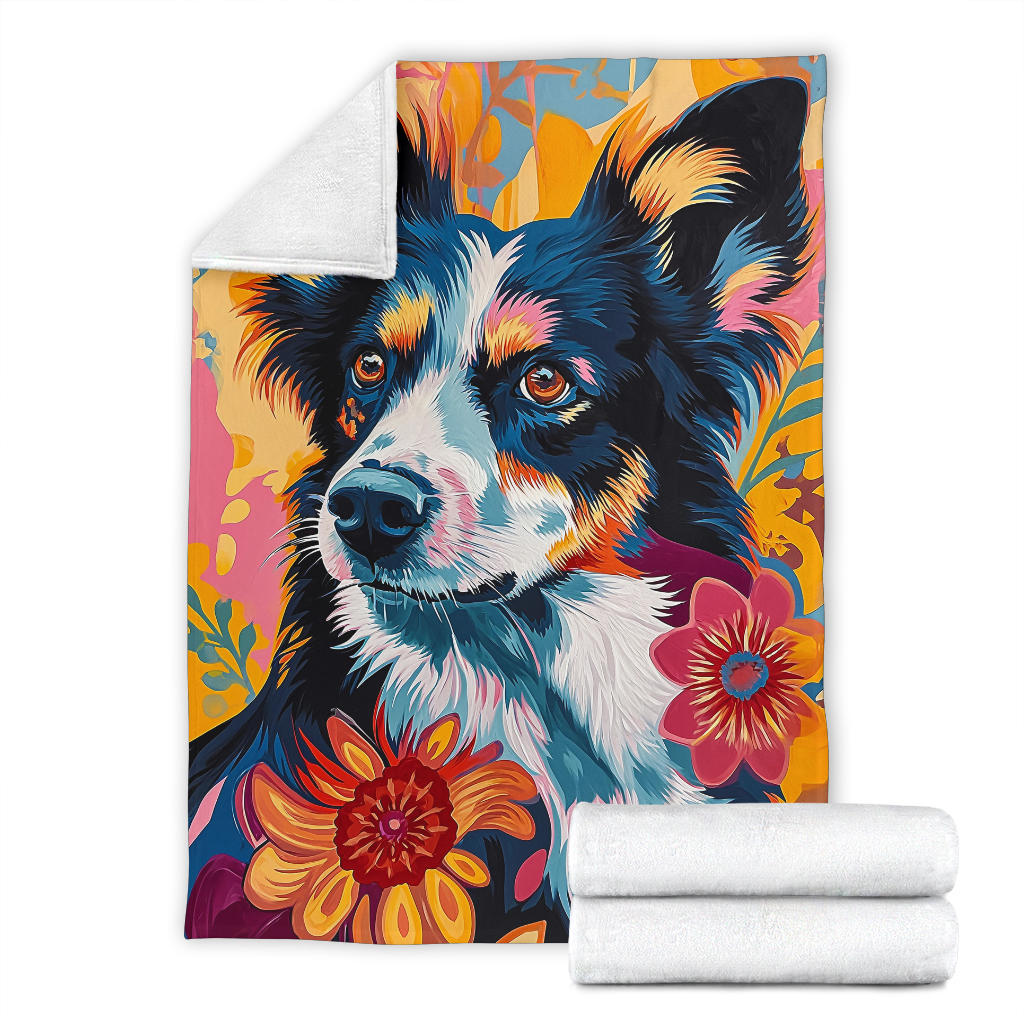 Karelian Bear Dog Blanket, Trippy Psychedelics Karelian Bear Dog Fleece Blanket, Karelian Bear Dog Throw Blanket, Karelian Bear Dog Gifts