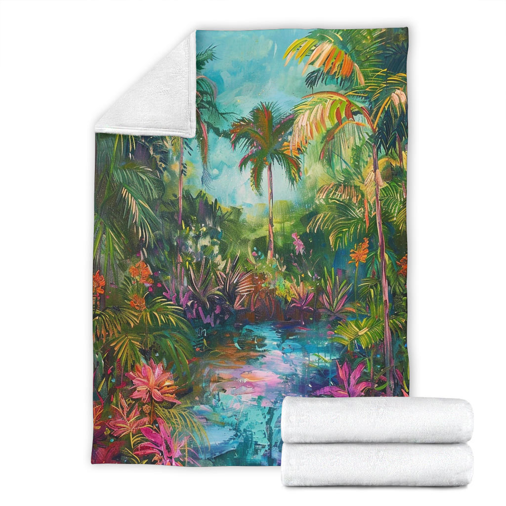 Tropical Paradise Blanket, Tropical Paradise Costume Blanket, Tropical Paradise Blanket Gift, Blanket