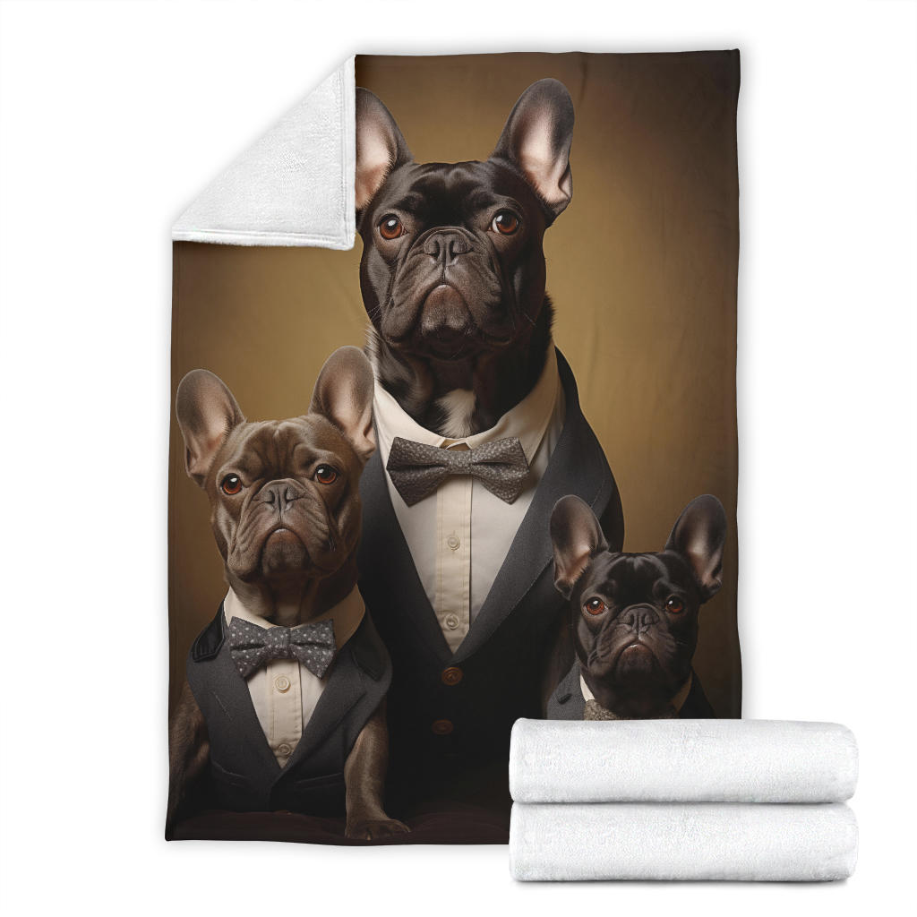 French Bulldog Family Blanket, French Bulldog Throw Blanket, French Bulldog Gifts, French Bulldog Fleece Blanket