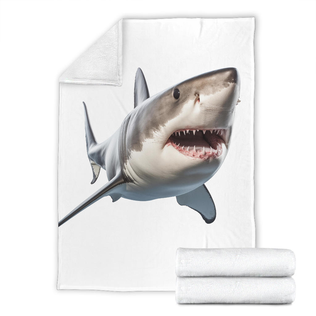 Great White Shark Blanket, Shark Throw Blanket, Shark Fleece Blanket, Shark Gifts, Custom Shark Blanket