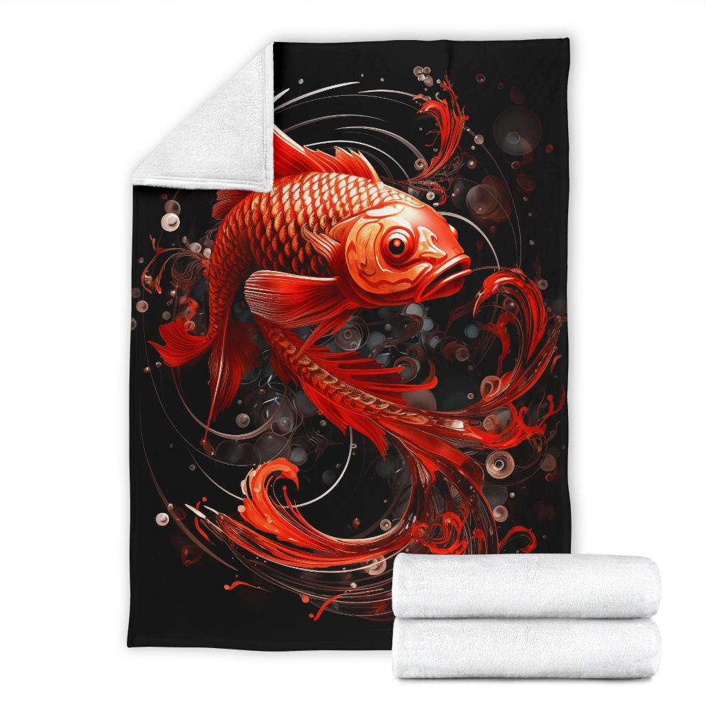 Fish Zodiac Blanket, Pisces Zodiac Gifts, Fish Zodiac Throw Blanket, Fish Zodiac Sign Fleece Blanket