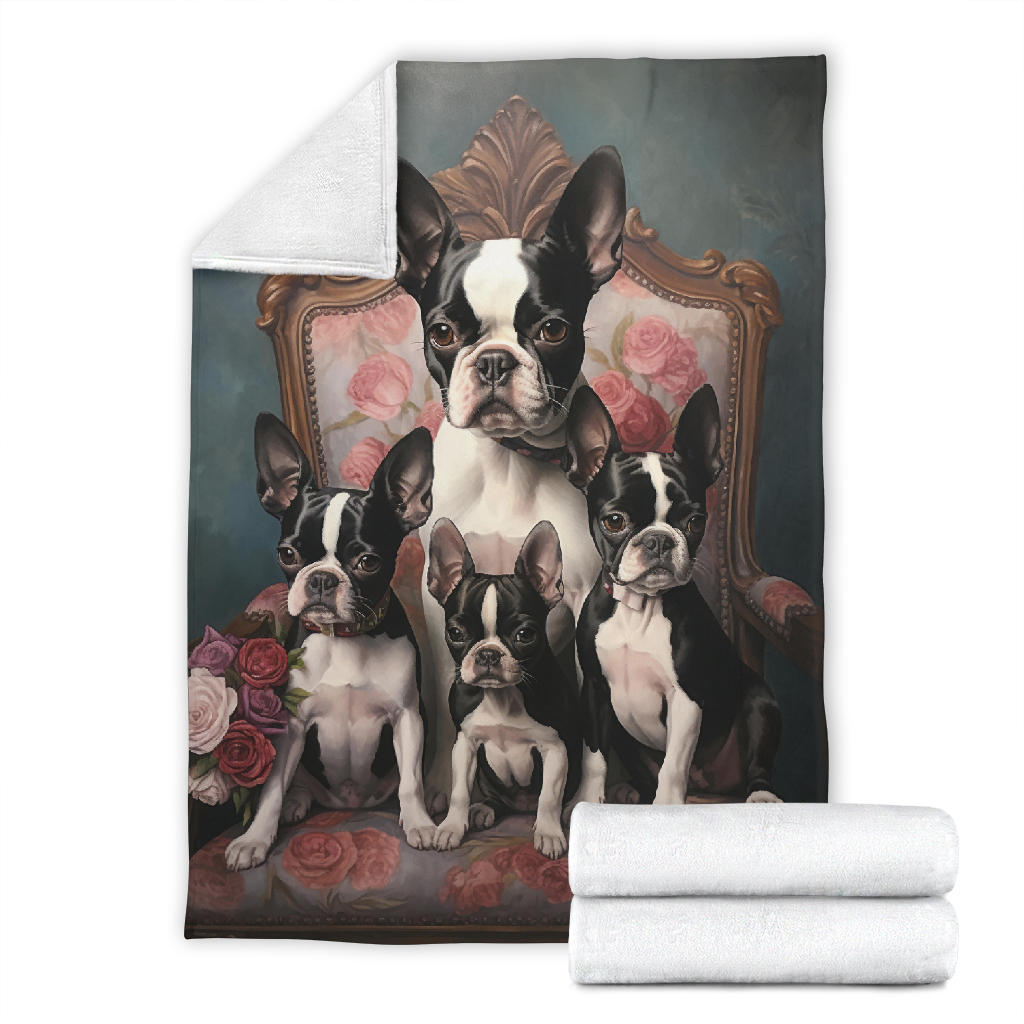 Boston Terrier Family Blanket, Boston Terrier Blanket, Boston Terrier Throw Blanket, Boston Terrier, Boston Terrier Gifts