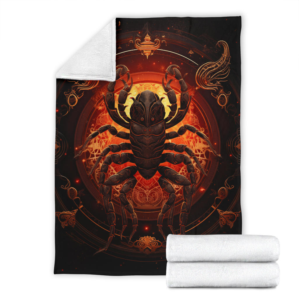 Scorpion Scorpius Zodiac Blanket, Scorpion Scorpius Zodiac Gifts, Scorpius Throw Blanket, Scorpius Fleece Blanket