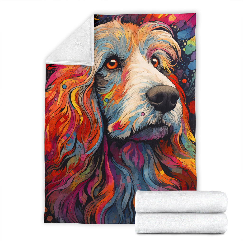 Petit Basset Griffon Vendeen Blanket, Trippy Psychedelics Petit Basset Griffon Vendeen Fleece Blanket, Petit Basset Griffon Vendeen Throw Blanket, Petit Basset Griffon Vendeen Gifts