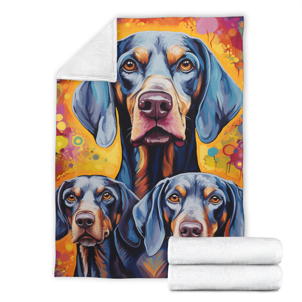 Bluetick Coonhound Blanket, Trippy Psychedelics Bluetick Coonhound Fleece Blanket, Bluetick Coonhound Throw Blanket, Bluetick Coonhound Gifts