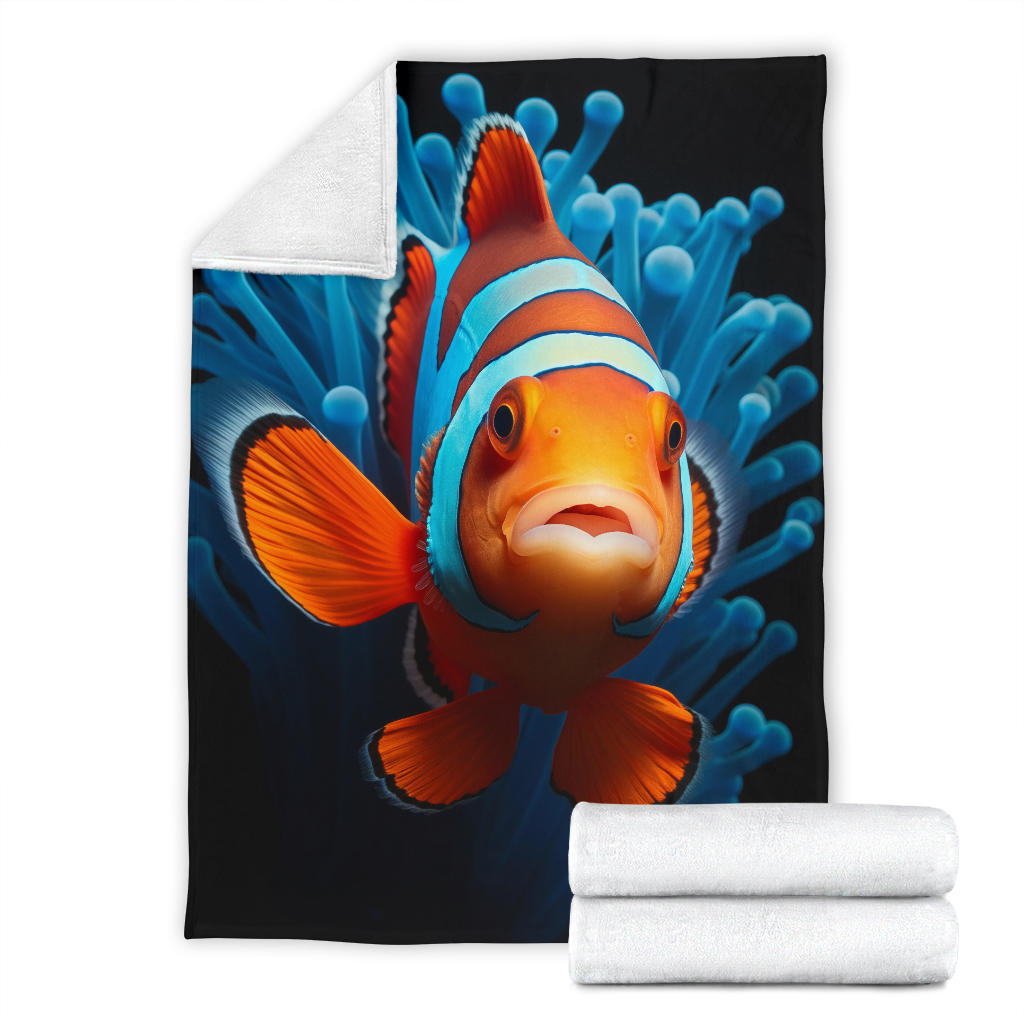 Clownfish Blanket, Clownfish Throw Blanket, Clownfish Gifts