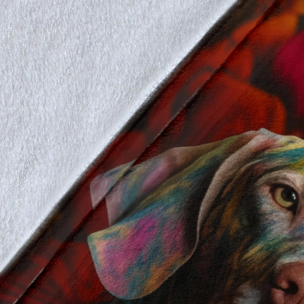 Bracco Italiano Blanket, Trippy Psychedelics Bracco Italiano Fleece Blanket, Bracco Italiano Throw Blanket, Bracco Italiano Gifts