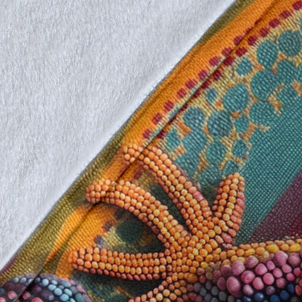 Lizard Blanket, Trippy Psychedelics Lizard Fleece Blanket, Lizard Throw Blanket, Lizard Gifts