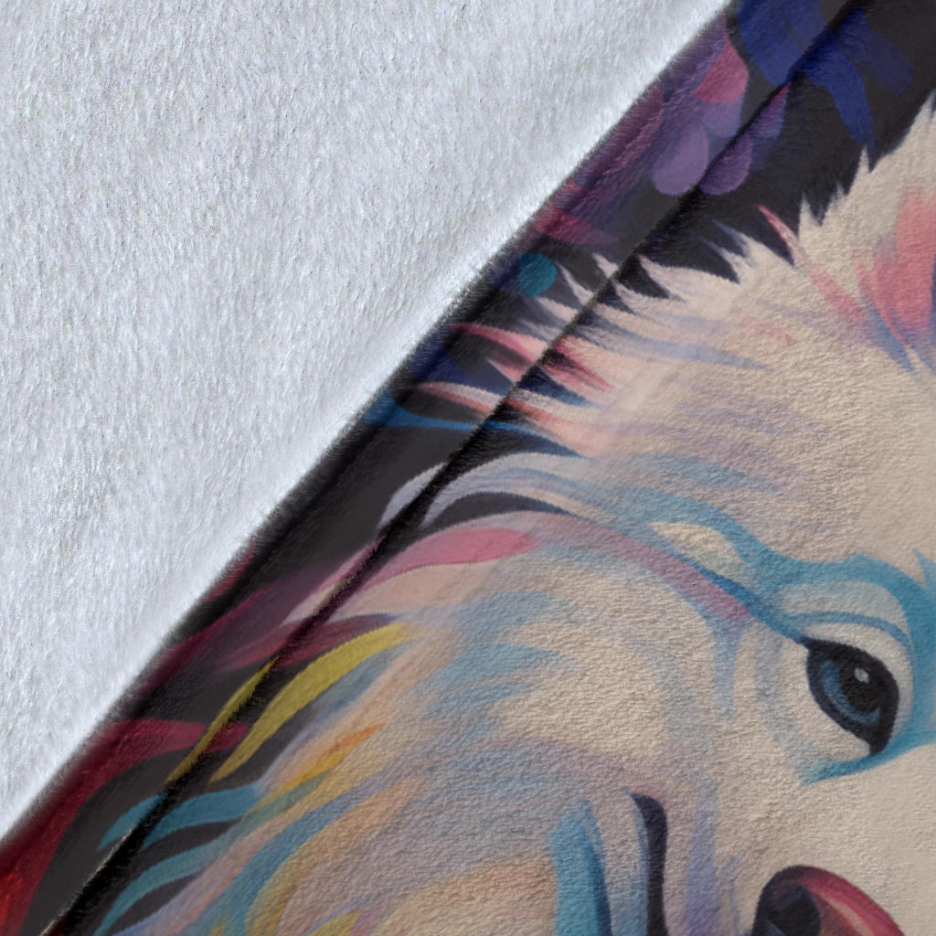 Samoyed Blanket, Trippy Psychedelics Samoyed Fleece Blanket, Samoyed Throw Blanket, Samoyed Gifts