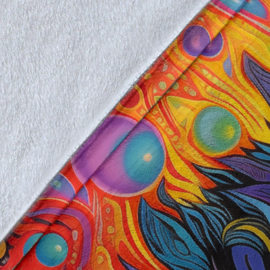 Border Collie Blanket, Border Collie Trippy Psychedelics Blanket, Border Collie Gifts, Border Collie Throw Blanket