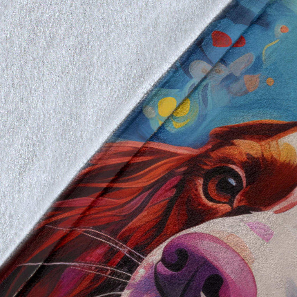 Welsh Springer Spaniel Blanket, Trippy Psychedelics Welsh Springer Spaniel Fleece Blanket, Welsh Springer Spaniel Throw Blanket, Welsh Springer Spaniel Gifts