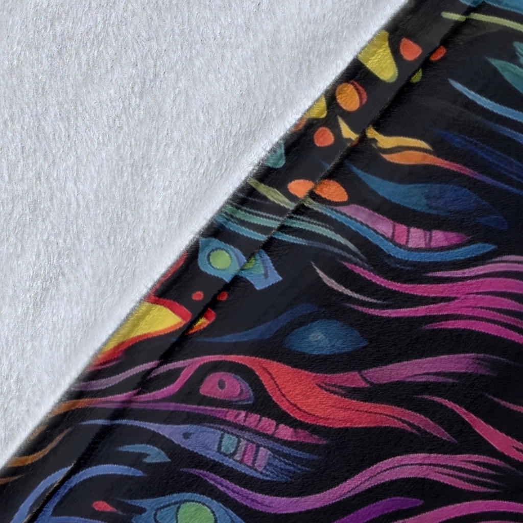 Border Collie Blanket, Border Collie Trippy Psychedelics Blanket, Border Collie Gifts, Border Collie Throw Blanket