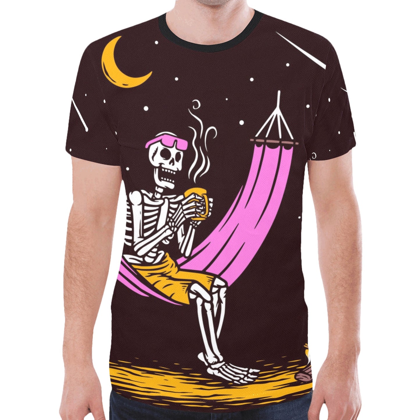 Skeleton Moon Night New All Over Print T-shirt