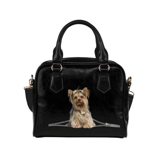 Yorkshire Terrier Zip Shoulder Handbag