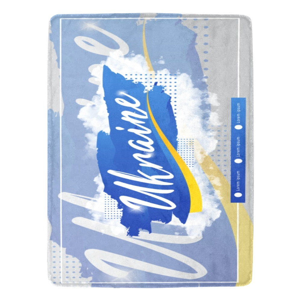 Ukraine Banner Poster Ultra-Soft Micro Fleece Blanket 60"x80"