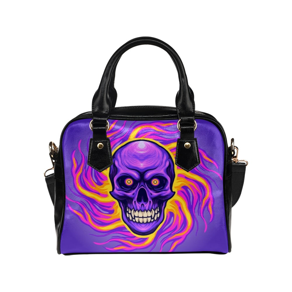 Psychedelic skull magic trippy illustration Shoulder Handbag