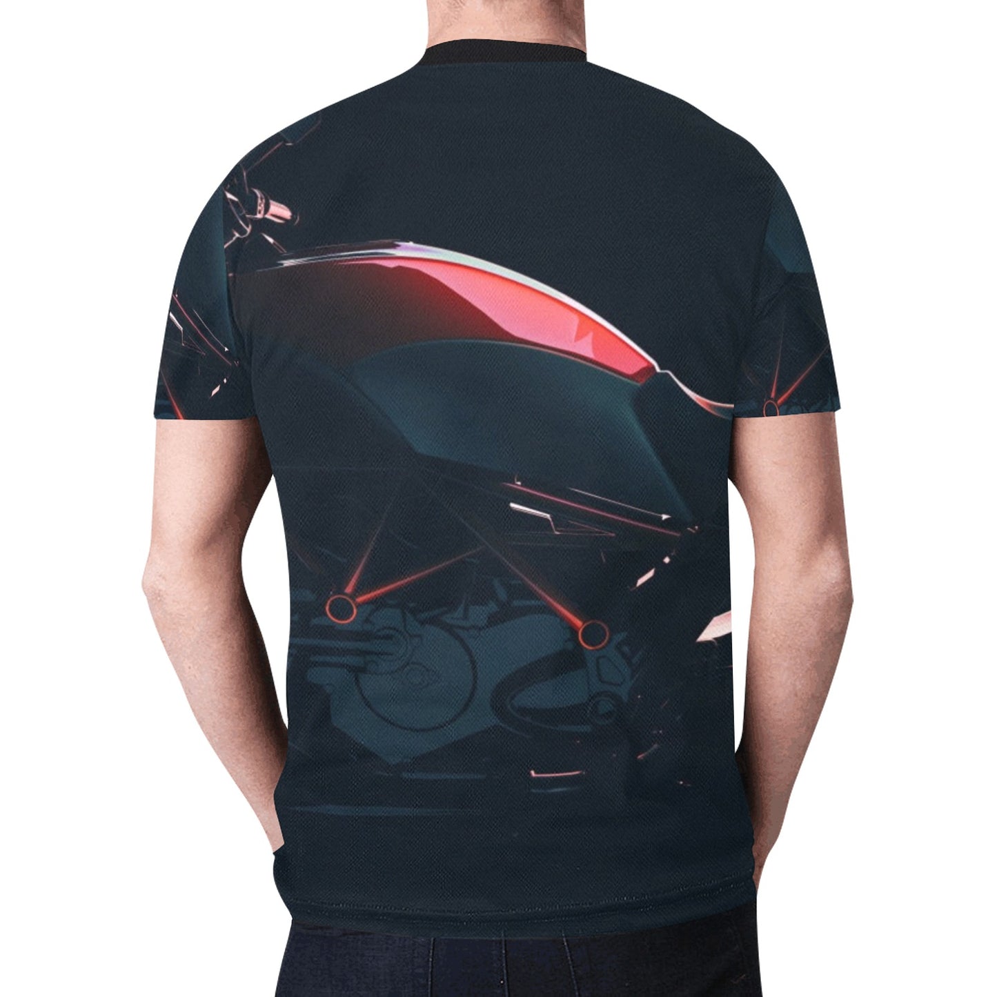 Red Motorcycle 3D New All Over Print T-shirt