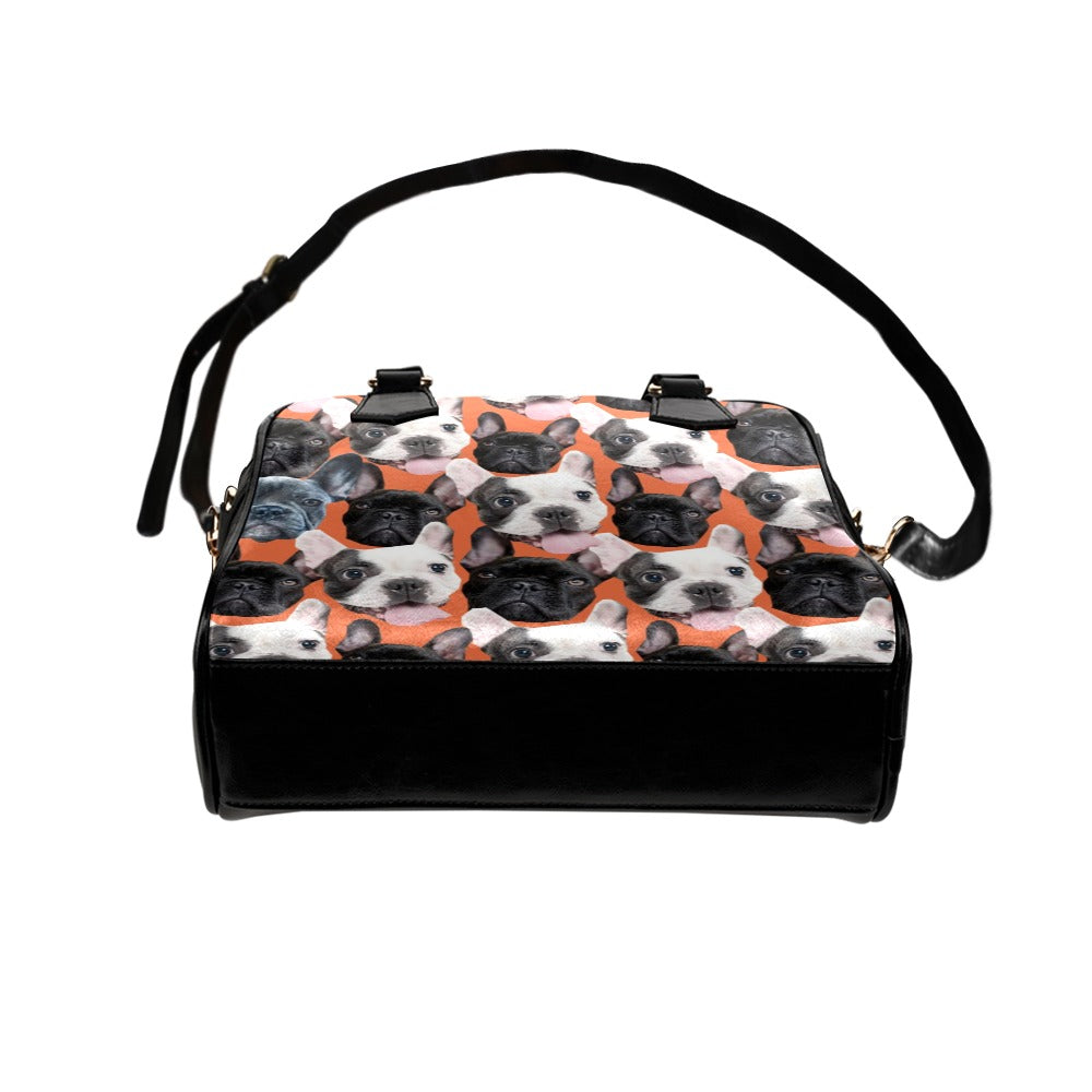 Stylish Retro French Bulldogs Shoulder Handbag