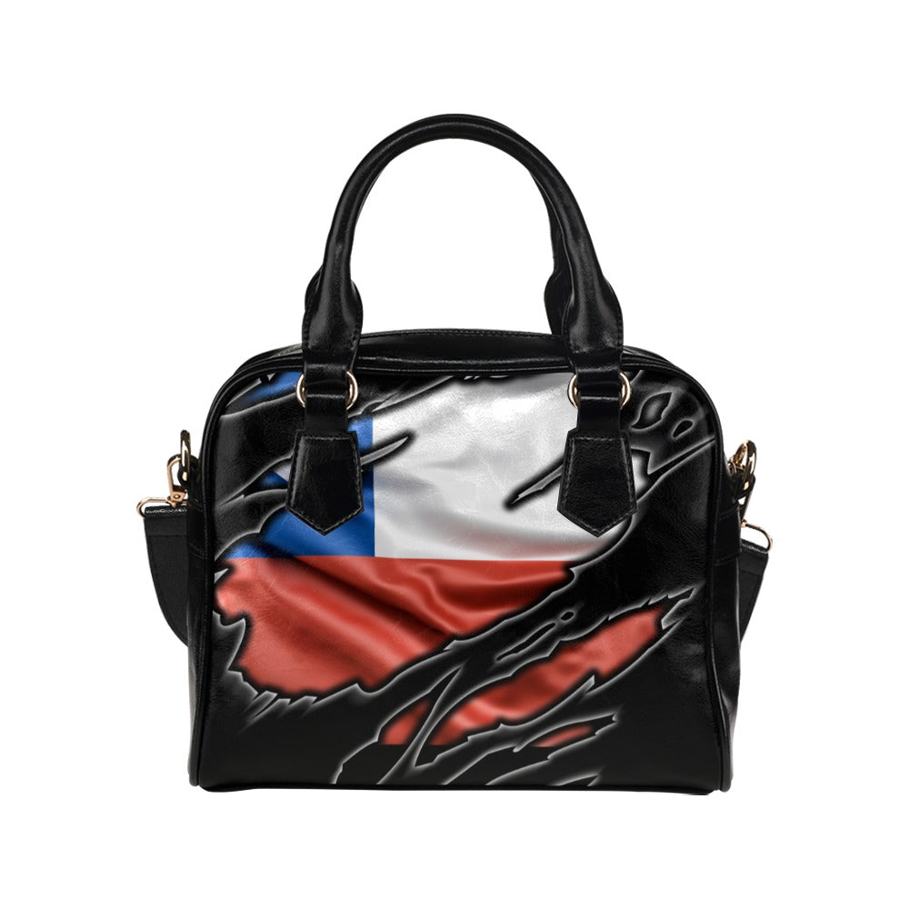 Flag Chile patriot love Shoulder Handbag