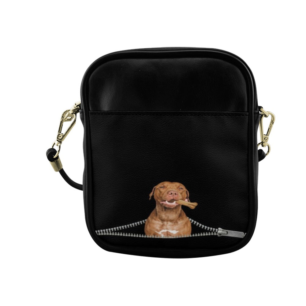 American Pitbull Terrier Zip Sling Bag