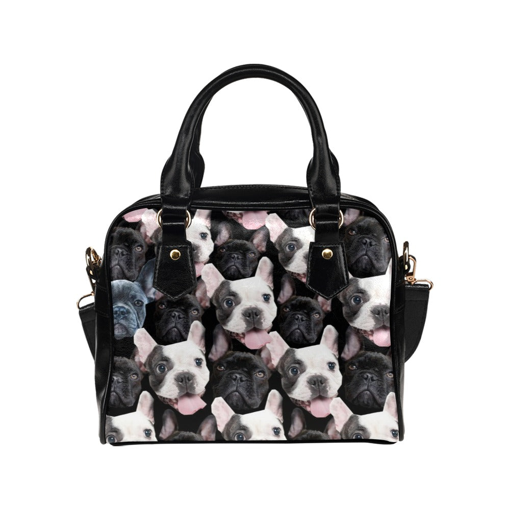 Luxury Cute French Bulldogs Shoulder Handbag