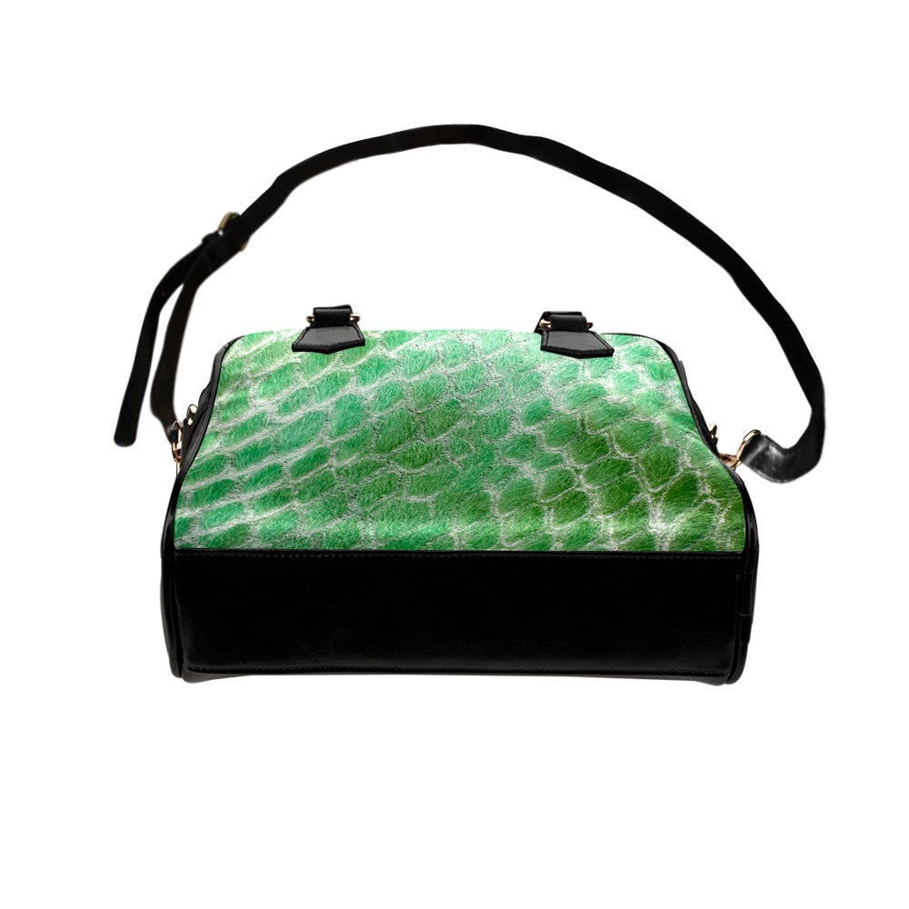 Reptile Skin Crocodile Snake Green Shoulder Handbag