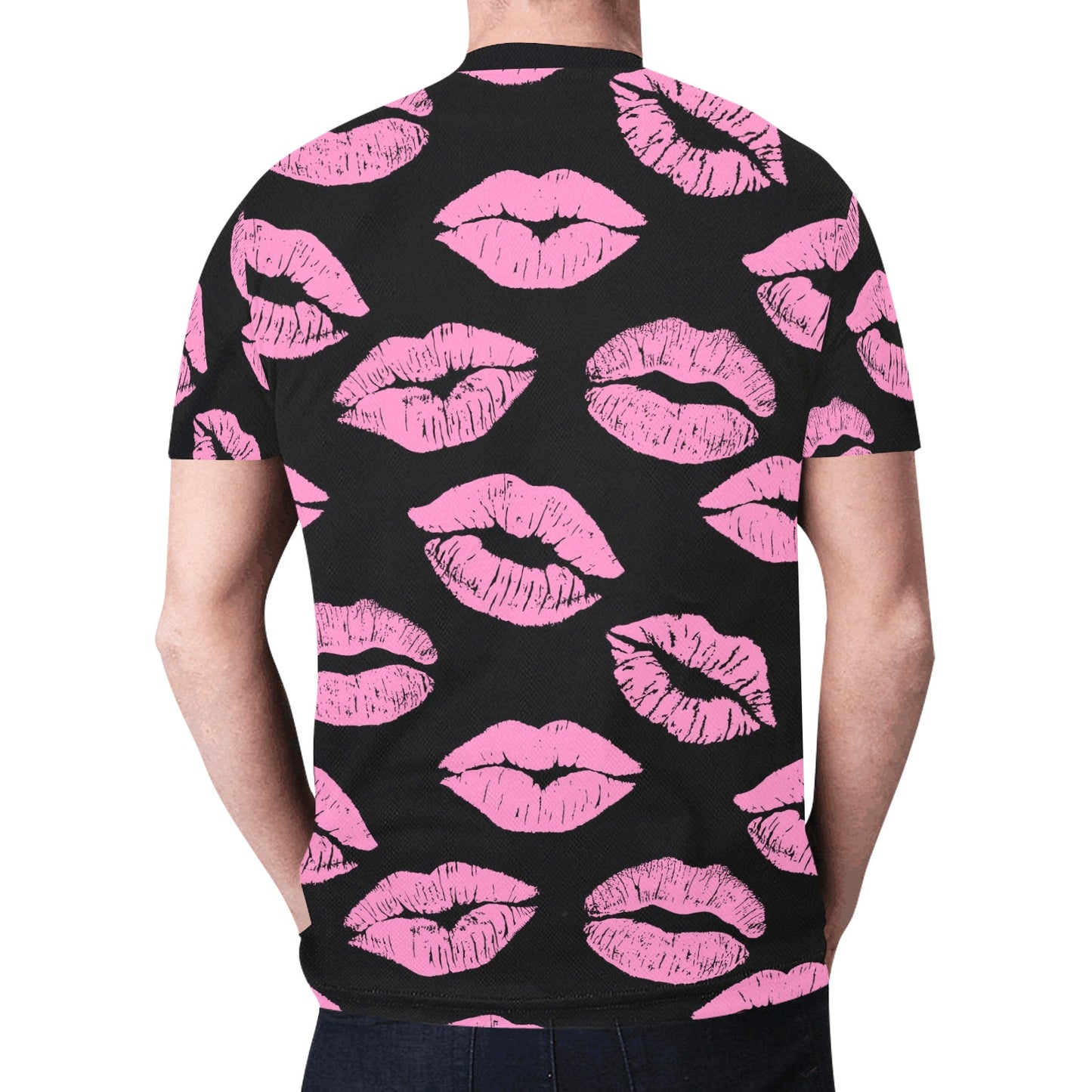 Lips Kiss Pink New All Over Print T-shirt