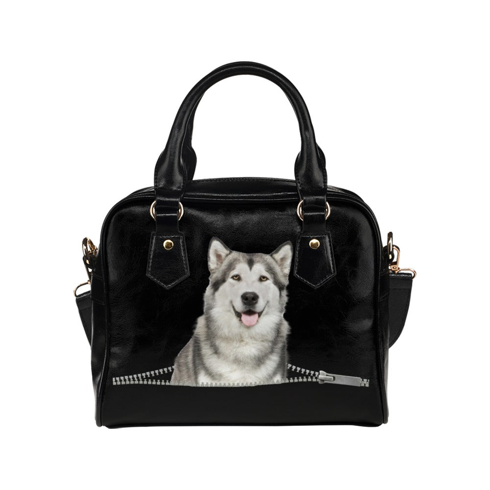 Alaskan Malamute Zip Shoulder Handbag