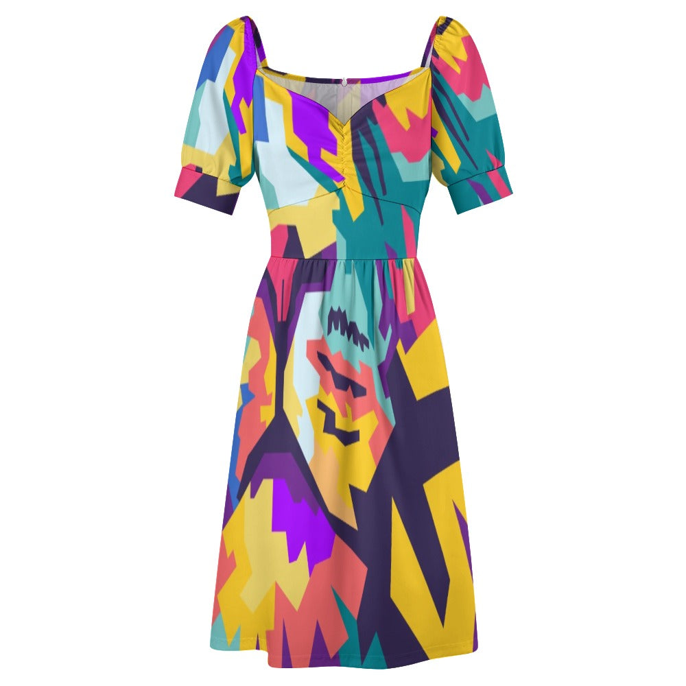 Crazy Colors Sweetheart Dress