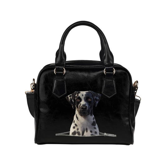 Dalmatian Zip Shoulder Handbag