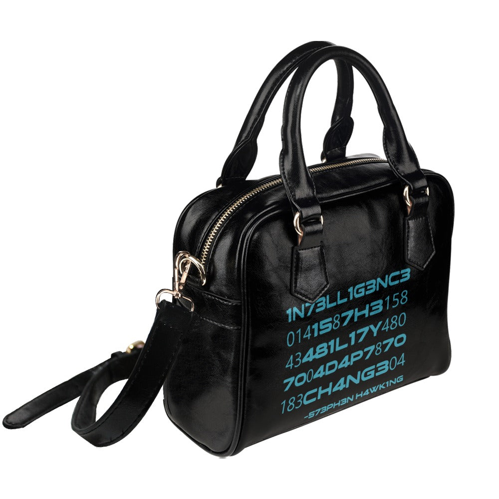 Intelligence Is The Ability To Adapt To Change Funny Stephen Hawking Shoulder Handbag