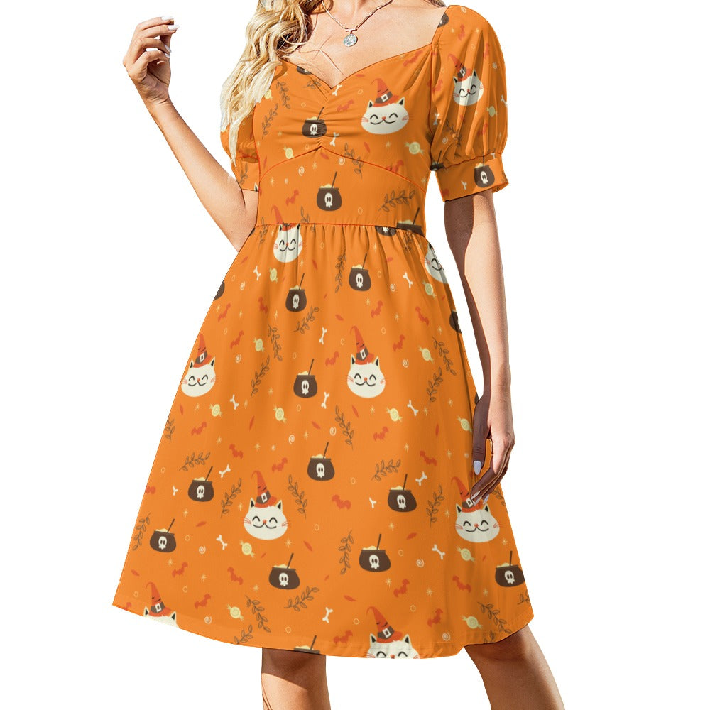 Halloween Cat Sweetheart Dress