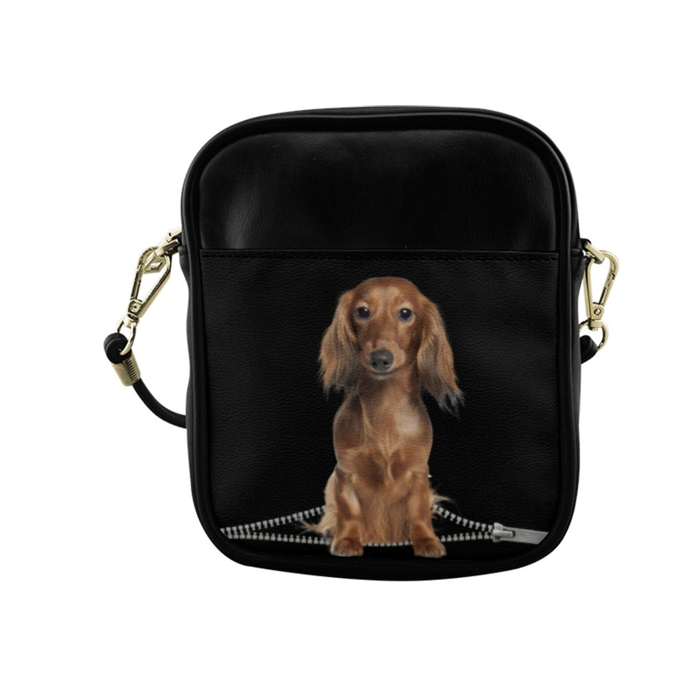 Dachshund Zip Sling Bag