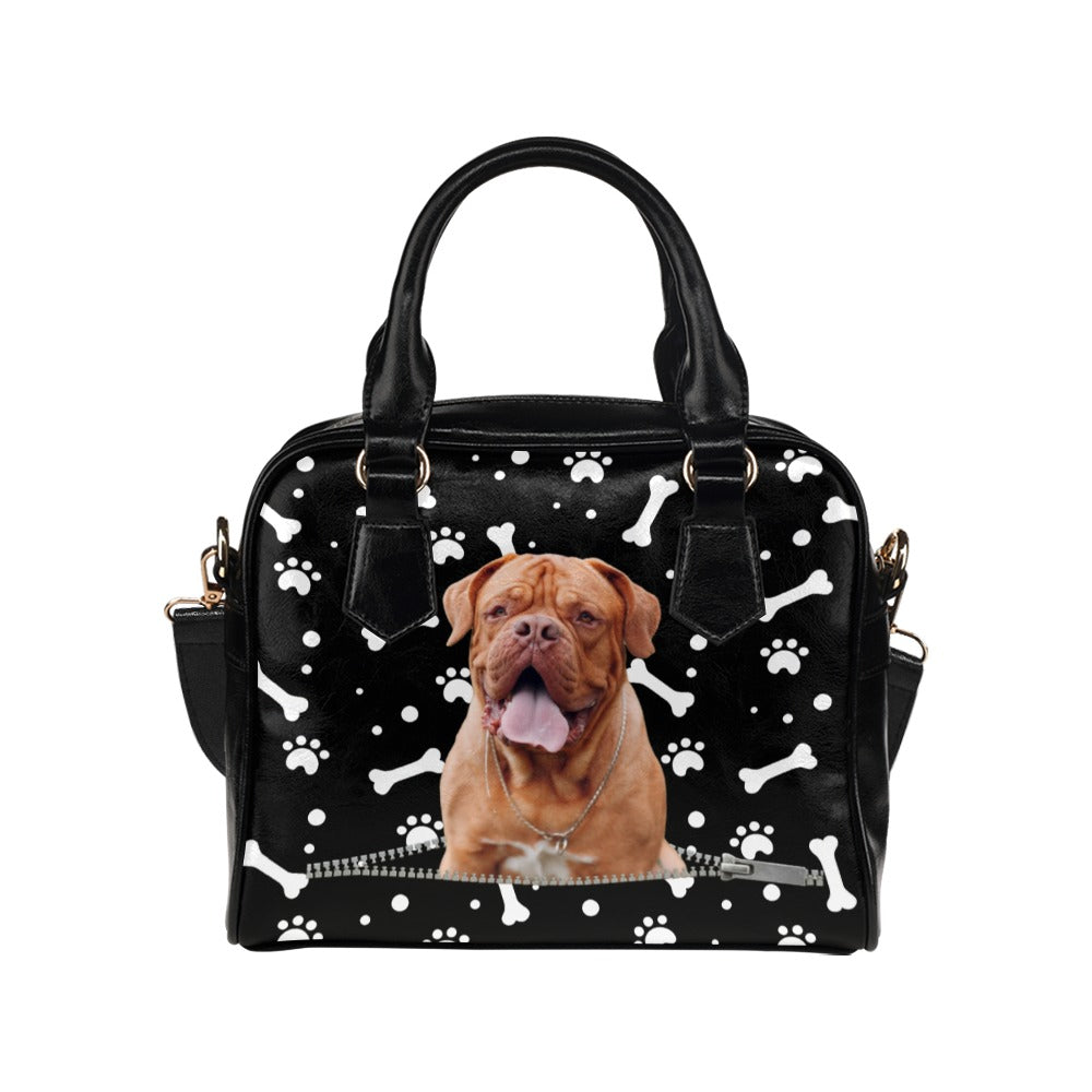 Mastiff Zip Paws and Bones Shoulder Handbag