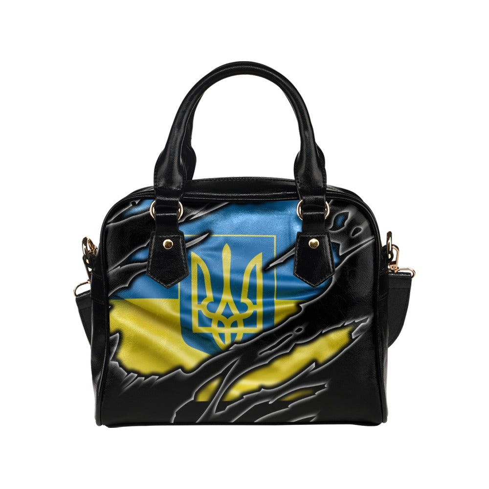 Ukraine coat of arms Flag Premium Shoulder Handbag