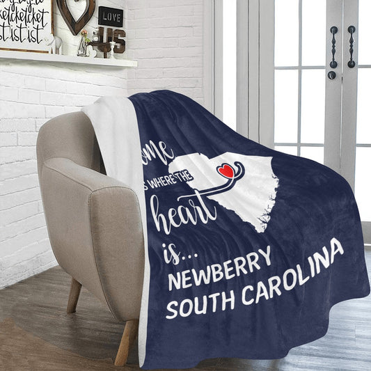 Newberry County South Carolina Is Where My Heart Is Gift Ultra-Soft Micro Fleece Blanket 60"x80"