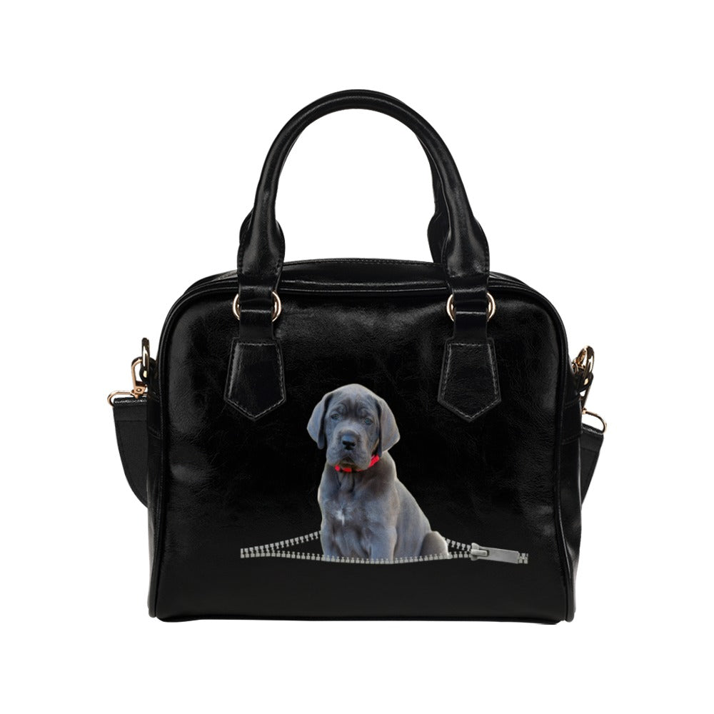 Great Dane Puppy Zip Shoulder Handbag