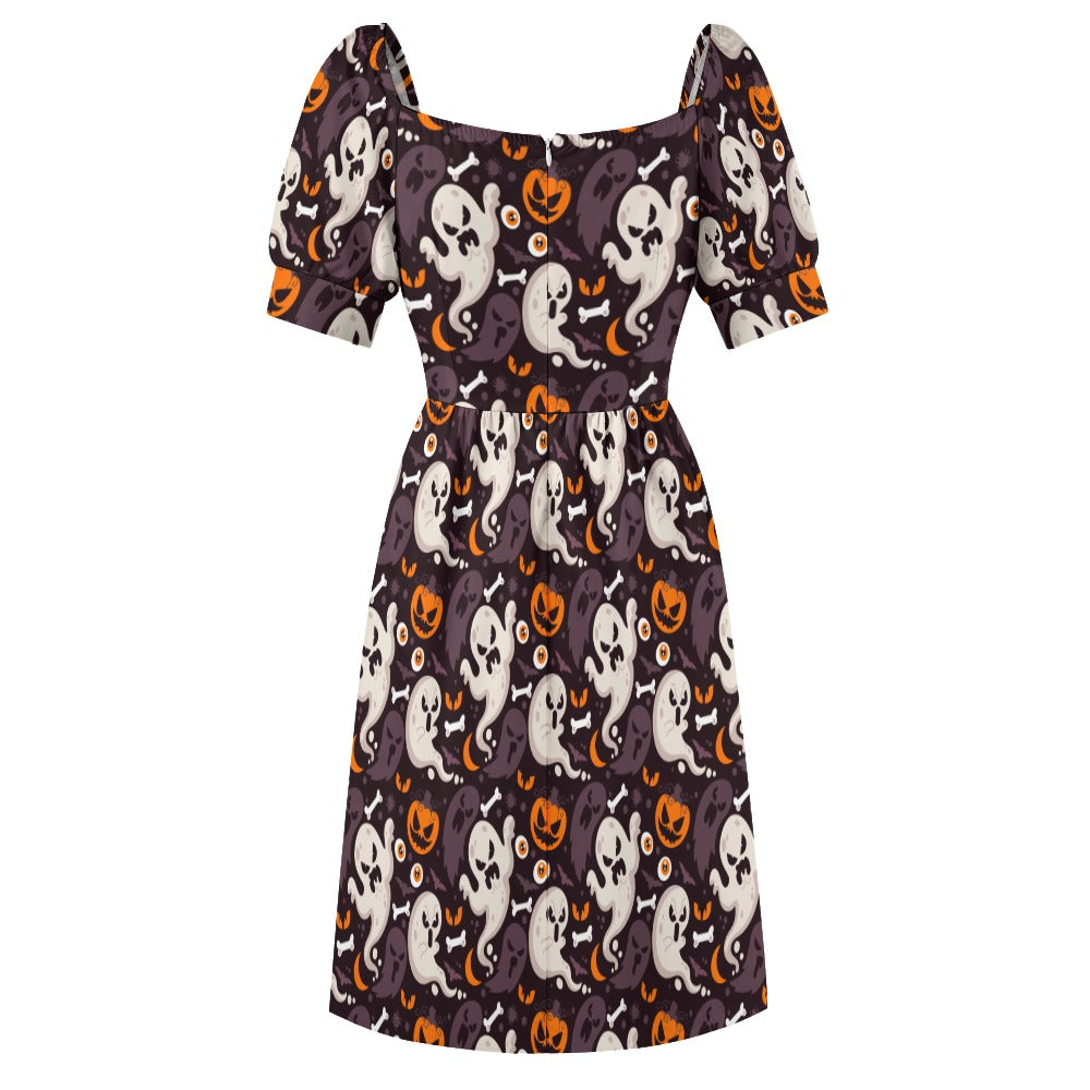 Ghost Halloween Sweetheart Dress